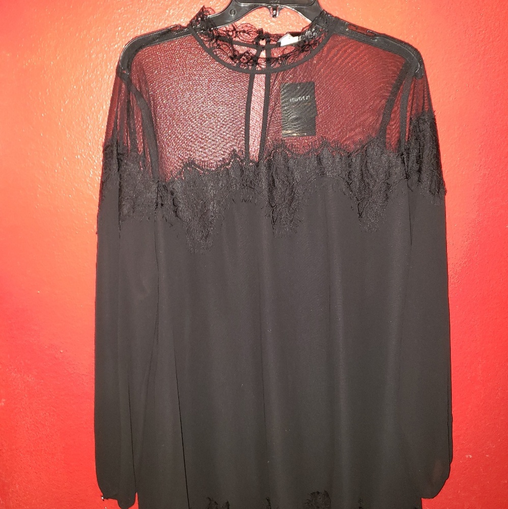 Plus Size Black Lace Dress